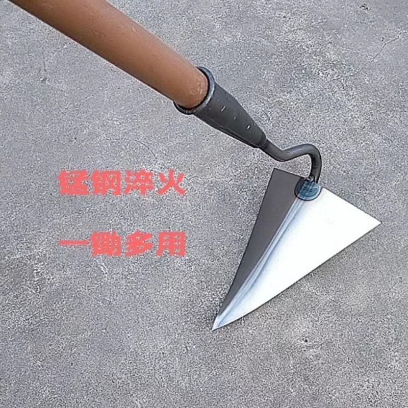 农具工具大全家用种菜三角开沟锄头小尖锄农用翻地松土锰钢三