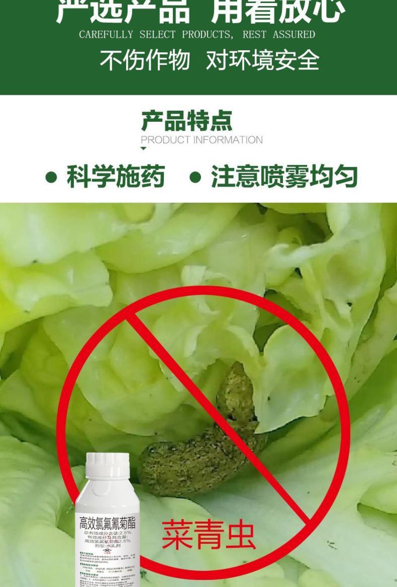 翱农2.5%高效氯氟氰菊酯果树蔬菜菜青虫地下害虫蚜虫食心