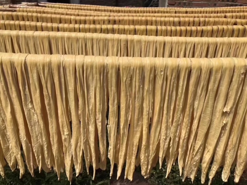 河源和平腐竹手工制作黄豆腐竹黑豆腐竹豆味香浓