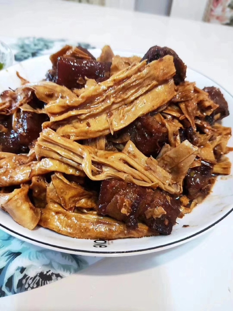 河源和平腐竹手工制作黄豆腐竹黑豆腐竹豆味香浓