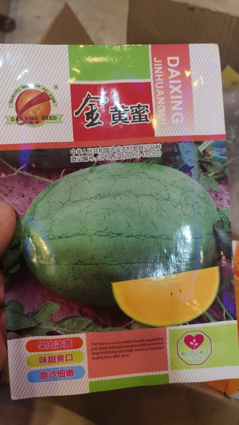 豫艺瓜之宝九号礼品西瓜种子皮薄单株座果3个感口好果肉黄