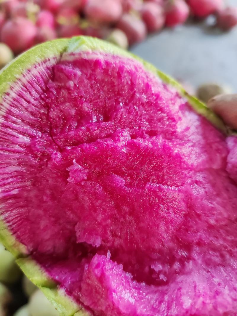 心里美萝卜，一代满堂红，皮绿肉红编织袋加保鲜膜包装