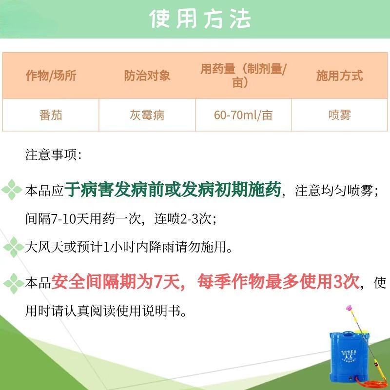 灰克尽50%异菌腐霉利黄瓜番茄葡萄草莓灰霉病杀菌剂