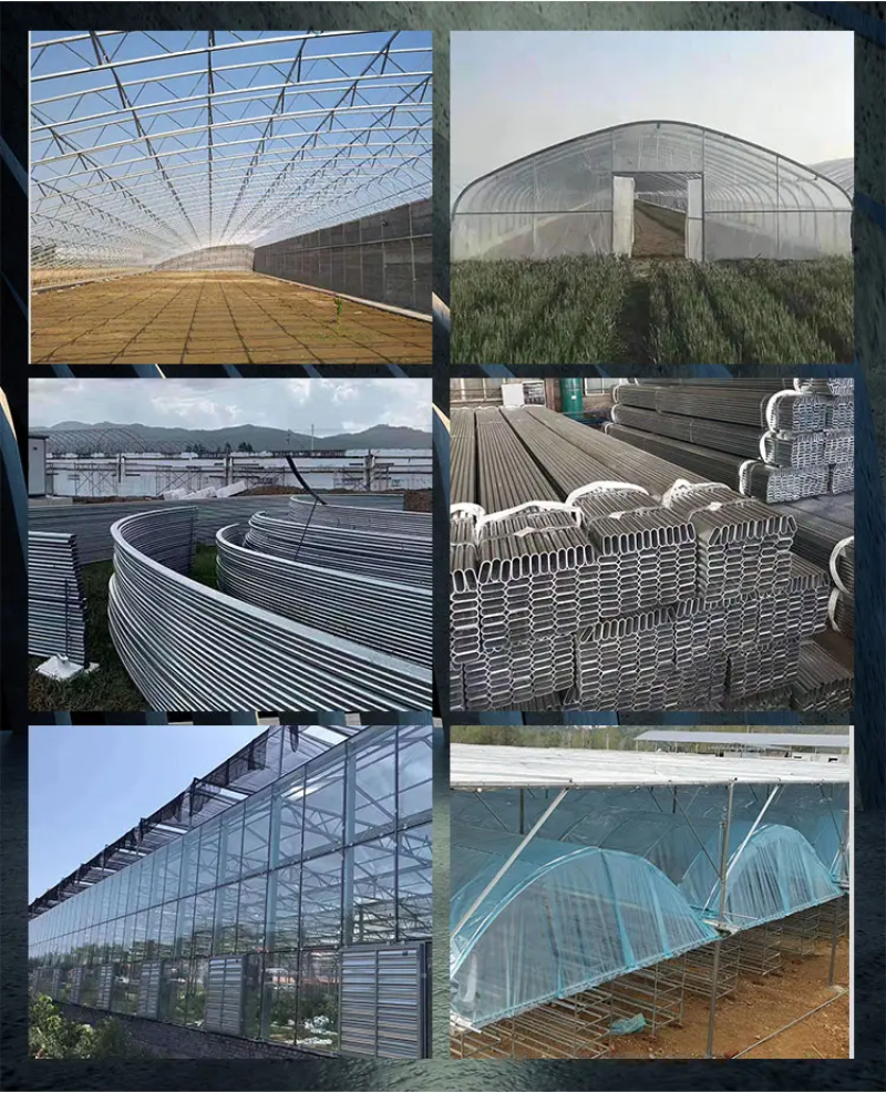 温室养殖棚骨架养鸡畜牧业大棚羊舍猪牛简易暖棚包塑椭圆管大
