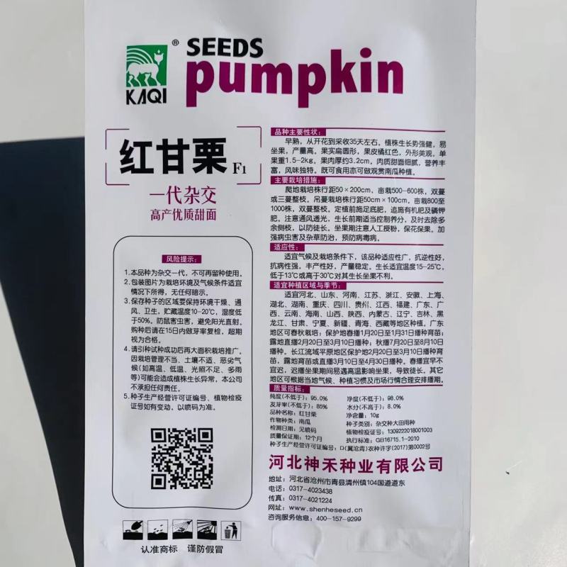 日本红甘栗南瓜种子肉质面甜抗病性强极耐贮运基地用种