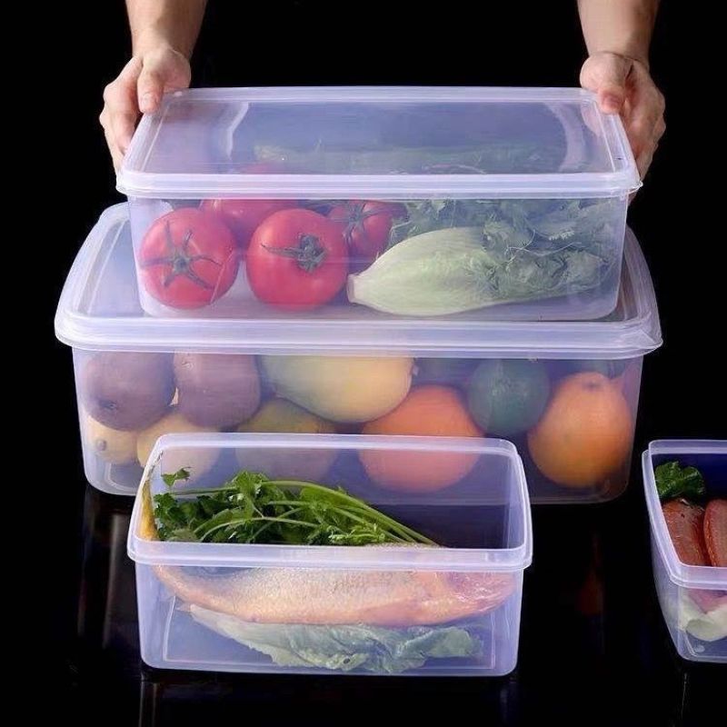 保鲜盒冰箱专用食品级塑料透明密封盒商用厨房收纳盒子带盖大