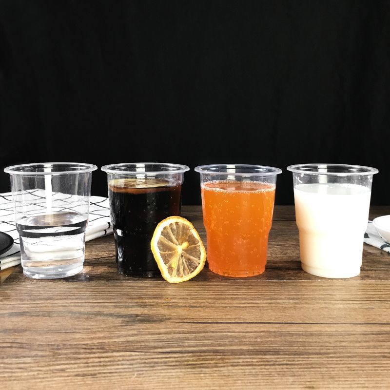 一次性杯子塑料杯透明批发加厚航空杯饮水杯家用商用口杯茶杯