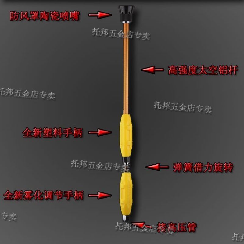 农用喷雾器喷枪雾化高压喷枪水枪打药枪铝合金杆防风陶瓷喷嘴