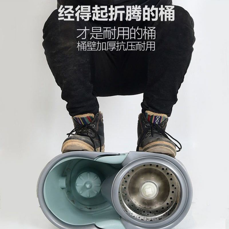 加厚带轮家用拖把桶旋转拖把桶免手洗懒人拖把墩布桶干湿拖把