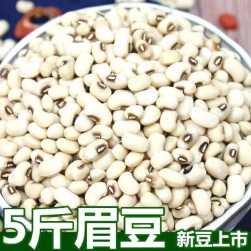 农家眉豆白眉豆白豇豆饭豆干净无杂香甜软糯可口包邮