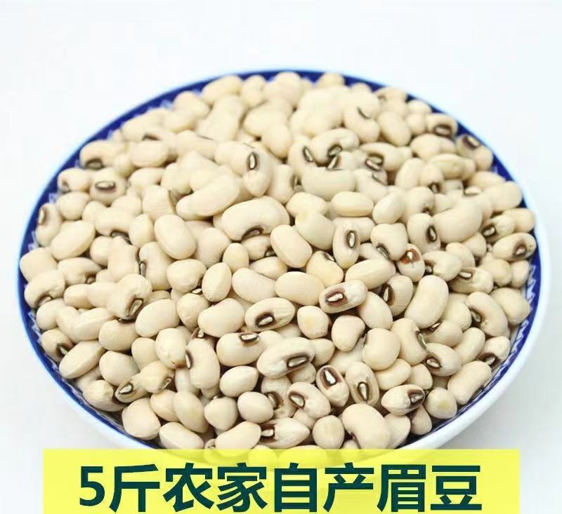 农家眉豆白眉豆白豇豆饭豆干净无杂香甜软糯可口包邮