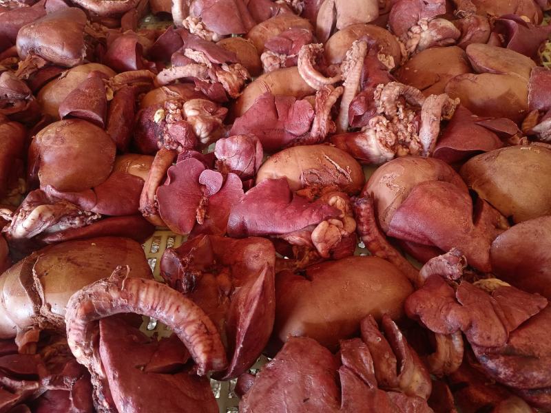 【羊副产品】河北河间育肥羊熟肝肺各类牛副羊副价格美丽
