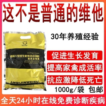 速溶维他鸡鸭鹅鸽子猪羊用饲料添加剂多种维生素电解多维