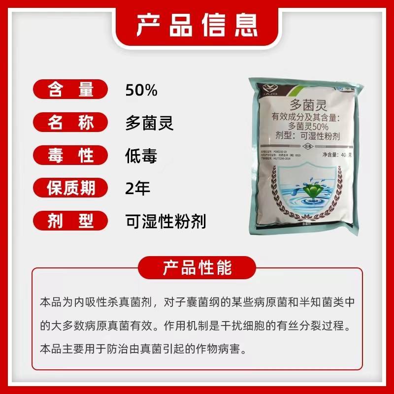 华星50%多菌灵广谱杀菌花卉植物多肉倒秧病赤霉病苗期病害