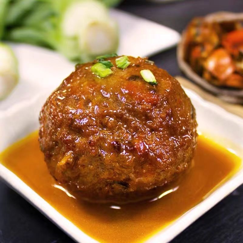 正宗纯手工制作加料四喜丸子美食加热500g,鲜香诱人口感