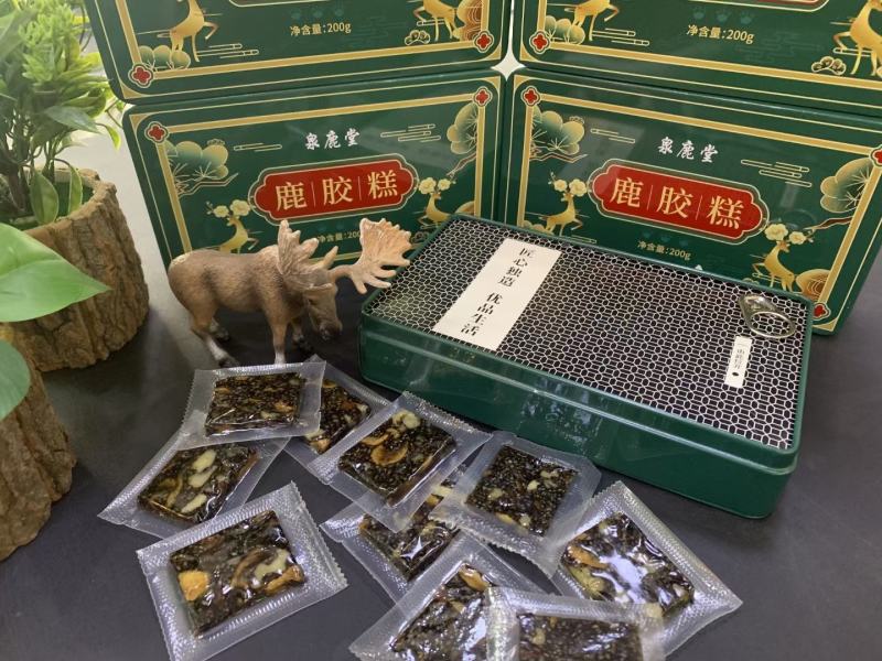 新品上市，鹿胶膏铁盒装，一盒200克，大量批发