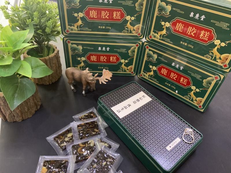 新品上市，鹿胶膏铁盒装，一盒200克，大量批发