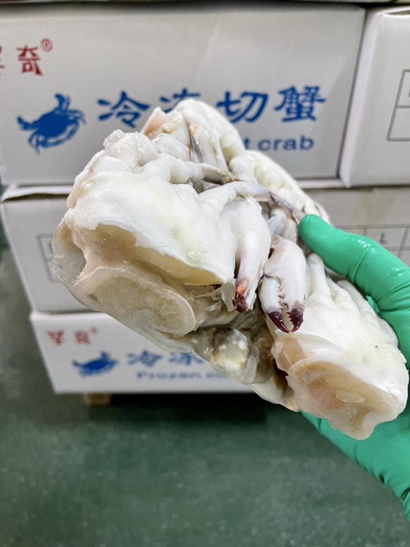 新鲜冷冻东港切蟹出口货切割蟹梭子蟹块高品质多种规格