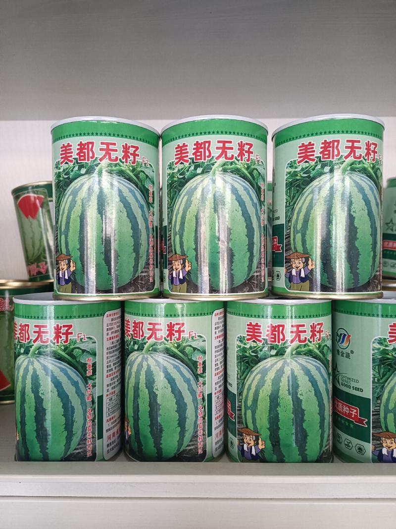 西瓜种子美都无籽免嫁接抗重茬皮韧抗裂大红瓤高糖个大