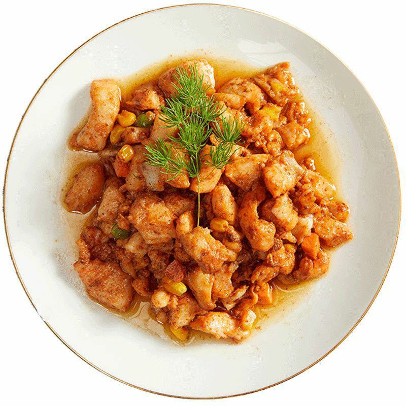 宫保鸡丁冷冻免调味半成品菜脆骨鸡胸肉辣子鸡丁，工厂直发