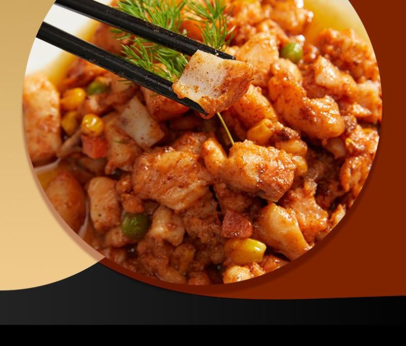 宫保鸡丁冷冻免调味半成品菜脆骨鸡胸肉辣子鸡丁，工厂直发