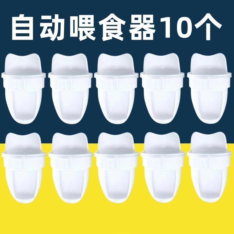 家禽自动喂食器养鸡自动喂食器喂鸡食槽料槽带盖防潮养鸡神器