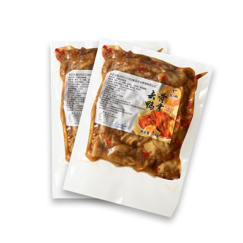 去骨鸭掌商用批发卤味熟食即食零食脱骨鸭爪柠檬酸辣无骨鸭脚