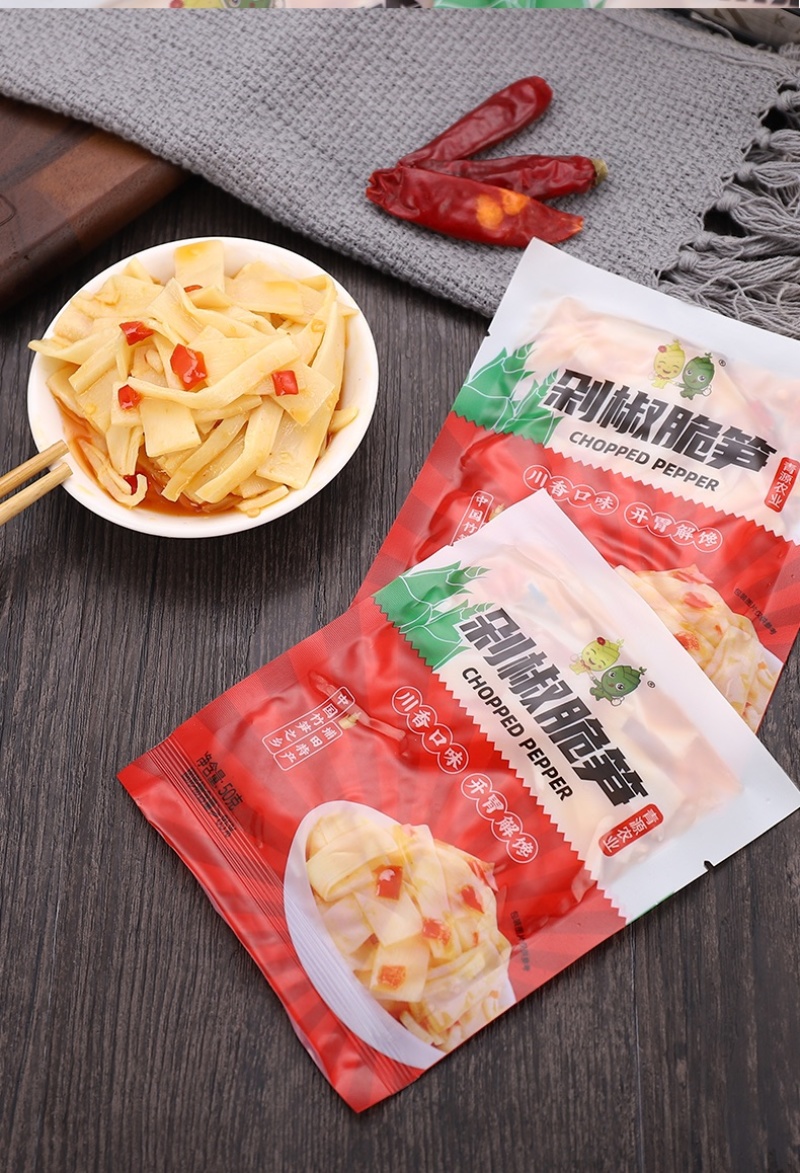 休闲零食剁椒脆笋