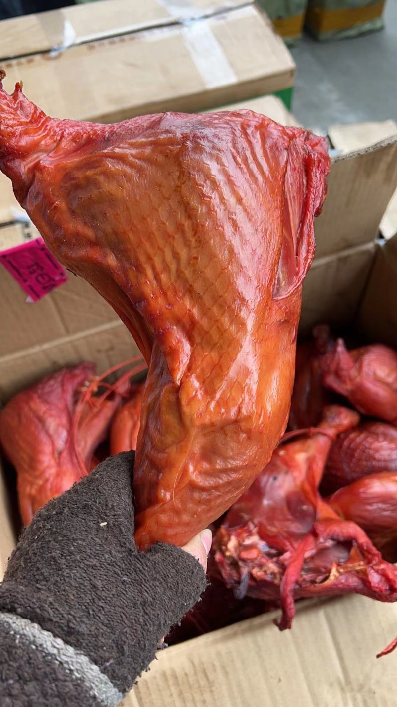 烟熏火鸡腿腊鸡腿风干鸡腿咸鸡干度好颜色亮味道香一手货源