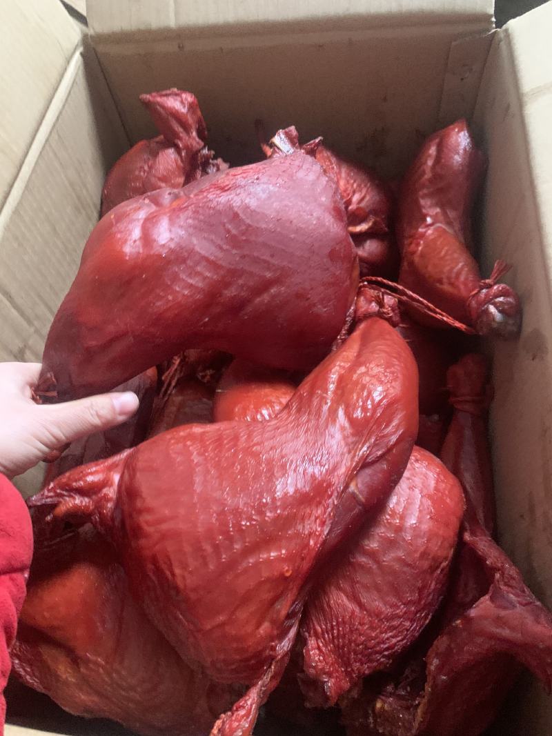 烟熏火鸡腿腊鸡腿风干鸡腿咸鸡干度好颜色亮味道香一手货源