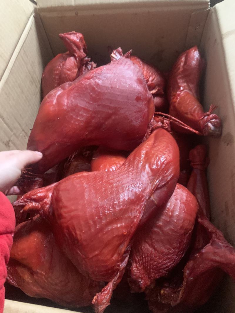 烟熏火鸡腿腊鸡腿风干鸡腿咸鸡干度好颜色亮味道香一手货源