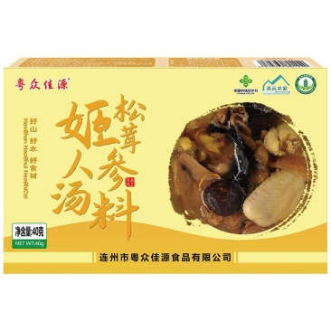 粤众佳源姬松茸人参汤料40g