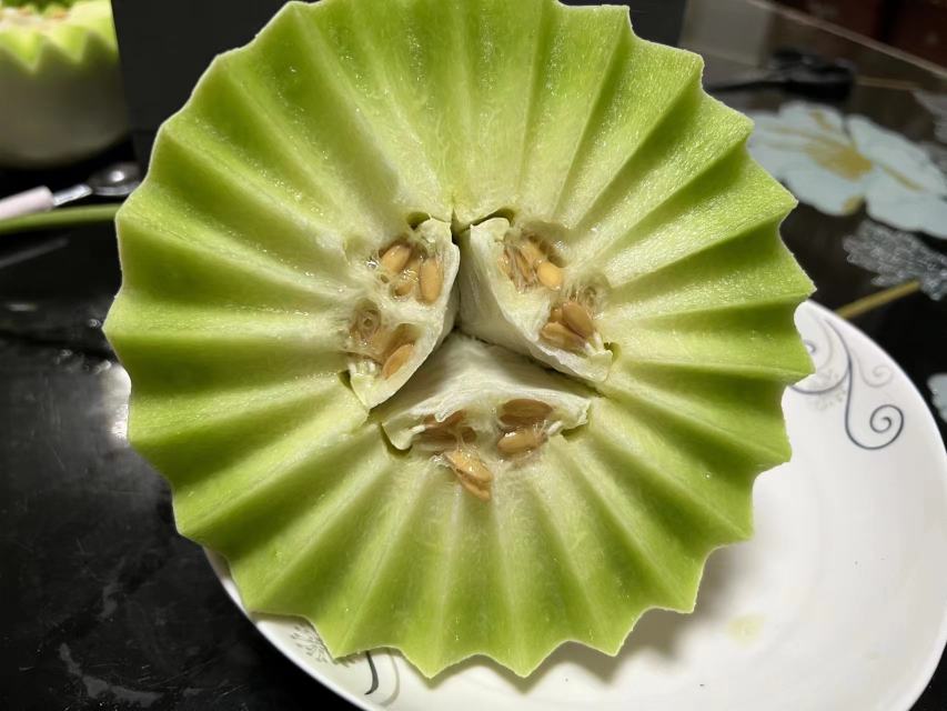 旱黄瓜切片特写