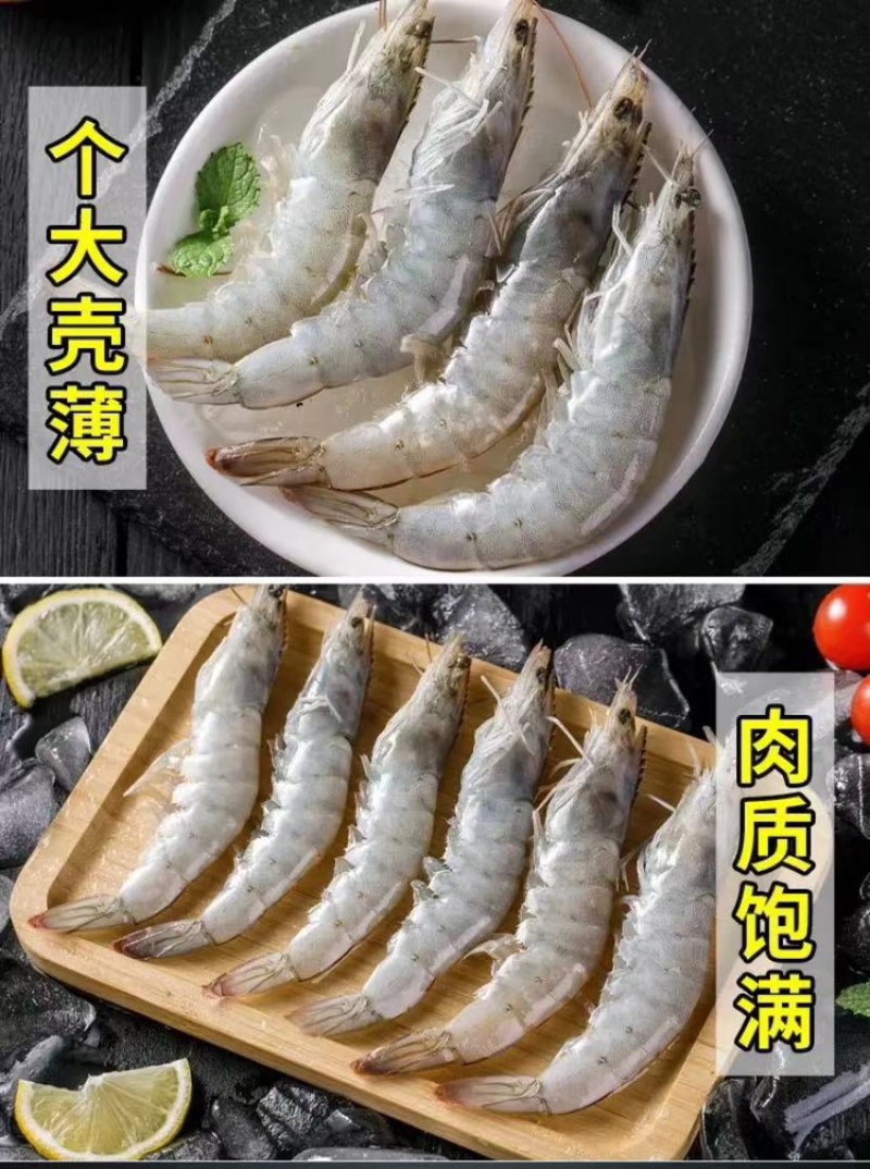 厄瓜多尔白虾盐冻虾青岛大虾基围虾3040欢迎进店咨询选购