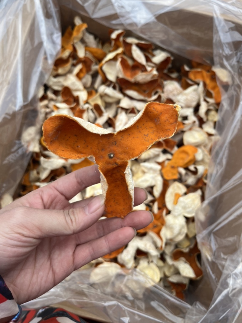 陈皮果皮2023年新货大红皮色泽好三花大红皮