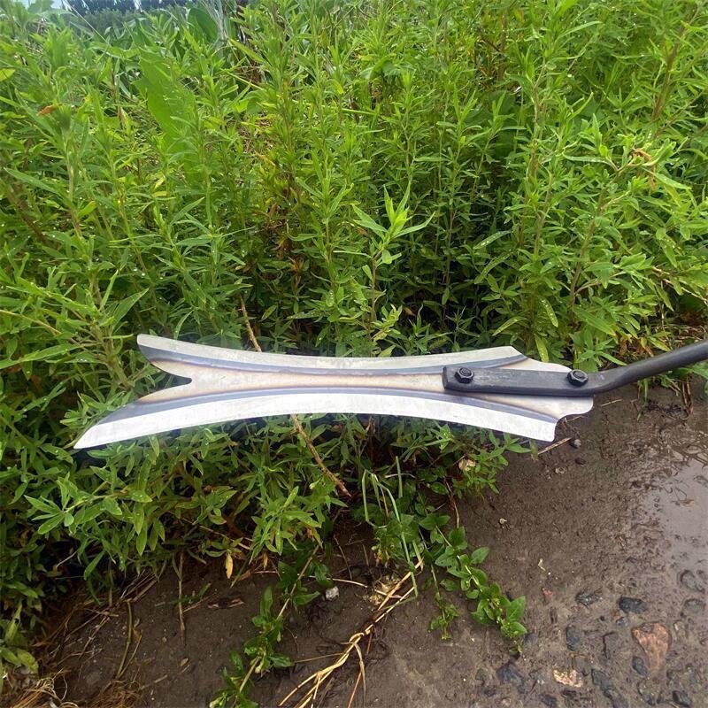 双刃钐刀超大号农用割草加厚全钢刀头割芦苇水草开荒除草加长