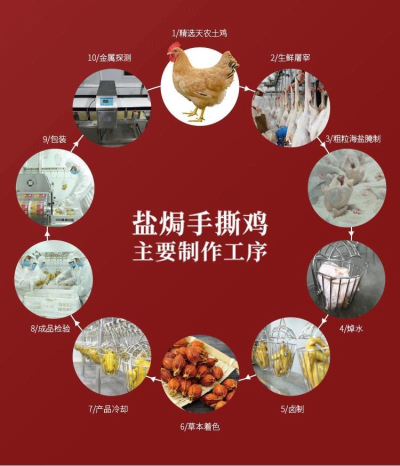 盐焗手撕鸡正宗广东清远特产熟食休闲小吃农家散养土鸡78