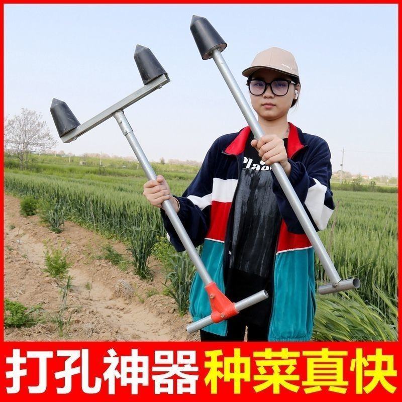 草莓打孔器压窝器栽苗挖洞打眼挖窝神器大棚种植打洞定植打穴