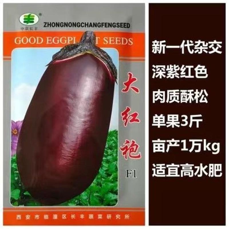 大红袍茄子种春夏秋季蔬菜种籽牛心茄椭圆茄种子中国茄子品种