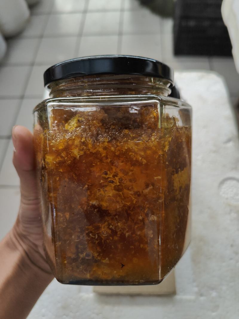 南普洱野生蜂蜜_一瓶800克带巢