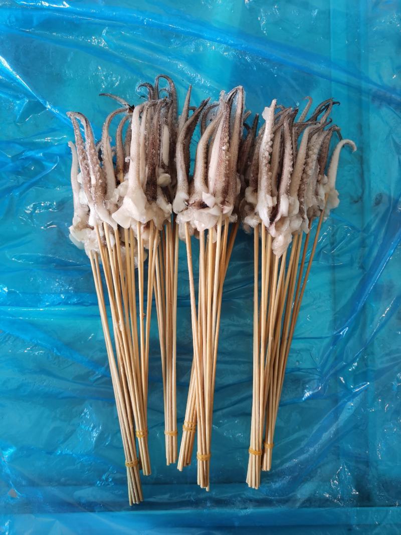 鱿鱼串阿根廷鱿鱼小串，鱿鱼手把小串，一箱1000支