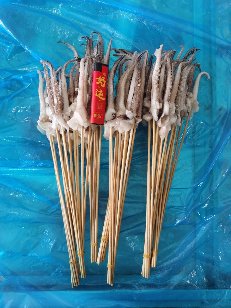 鱿鱼串阿根廷鱿鱼小串，鱿鱼手把小串，一箱1000支