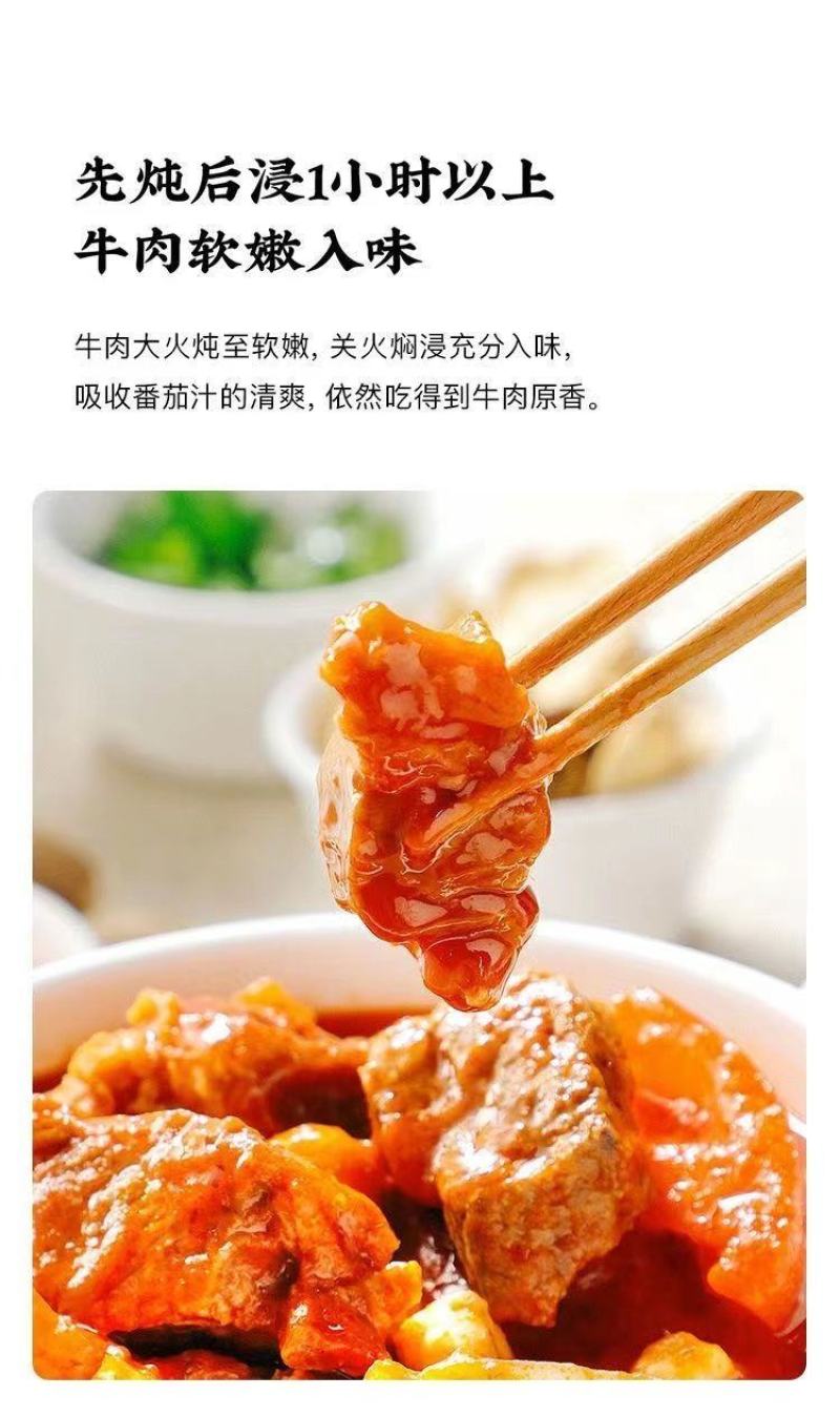 带货同款番茄牛腩牛肉速食懒人预制菜加热即食炖火锅料理包袋