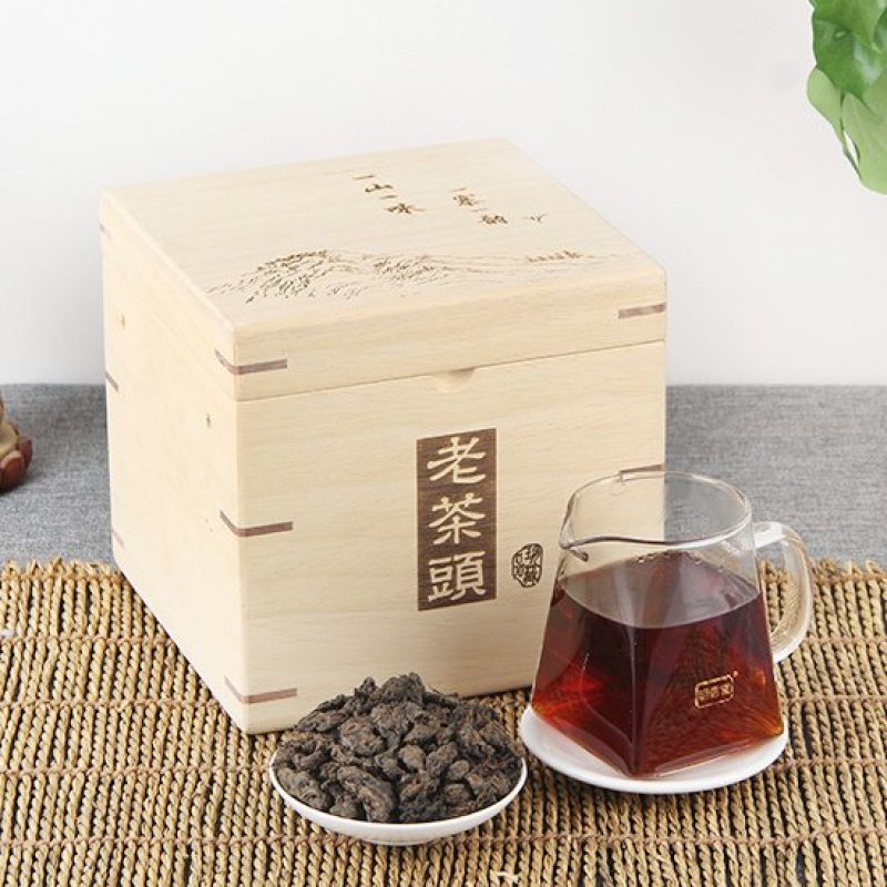 批发云南特产老茶头龙园号品质普洱自然沱散茶1.3千克木盒