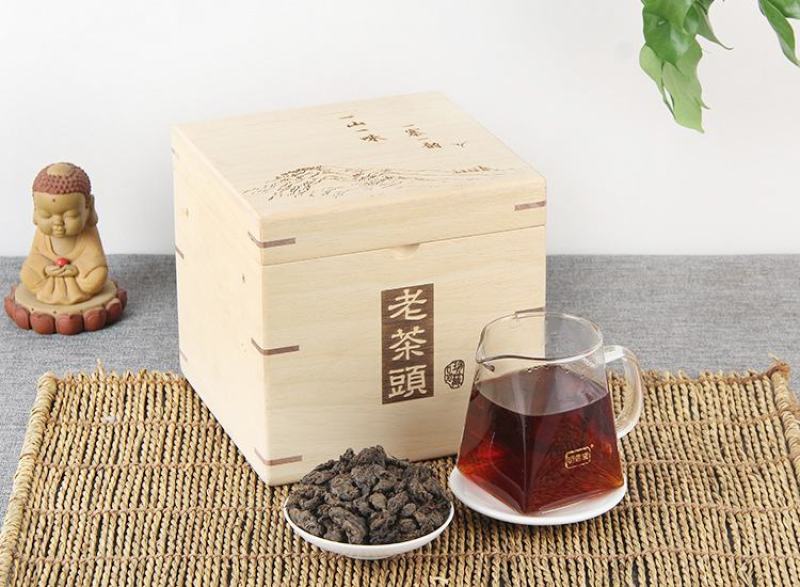 批发云南特产老茶头龙园号品质普洱自然沱散茶1.3千克木盒