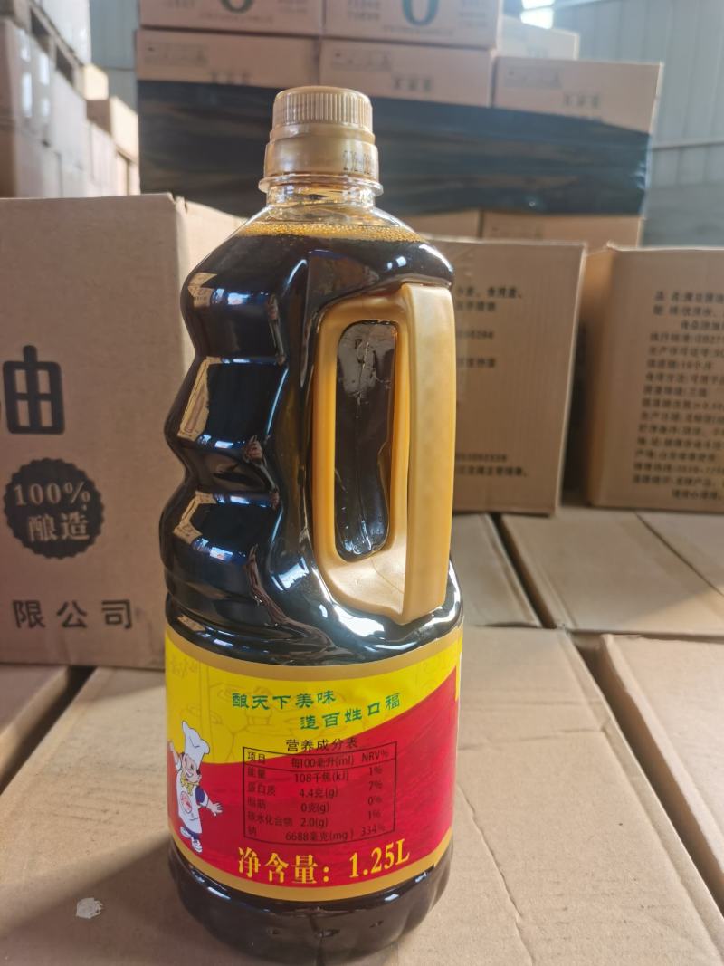 味极鲜酱油1.25L日常调味家用装炒菜点蘸