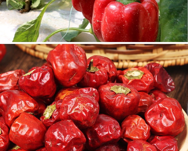 线椒与辣椒的外形对比图