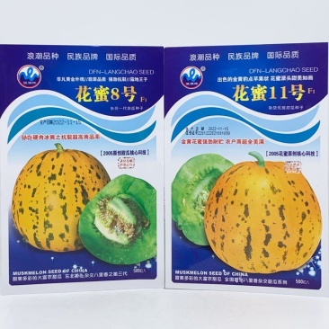 花蜜8号11号金黄豹点苹果型八里香甜瓜种子绿肉甜脆香瓜种