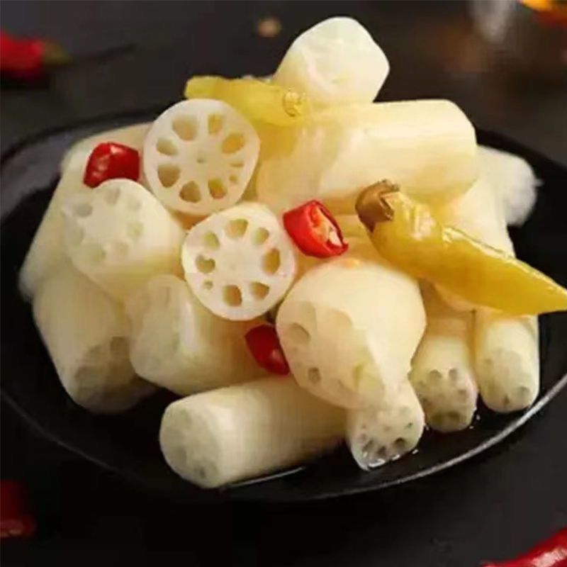 洪湖特产泡椒藕带整箱20包批发商用酸辣泡藕带藕芽藕尖湖北