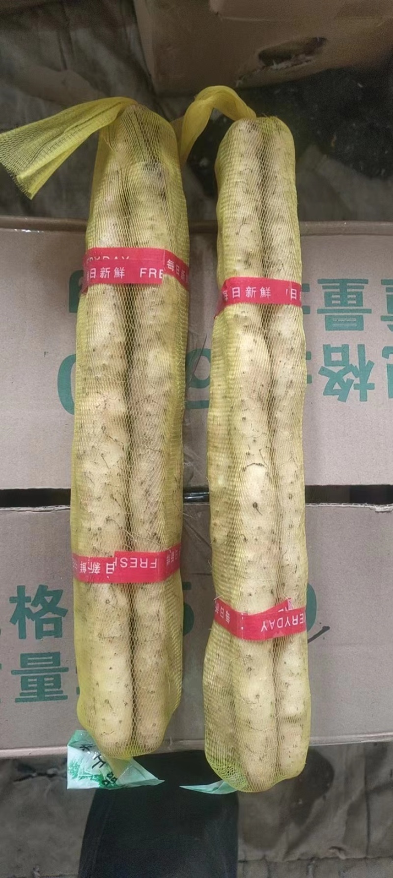 小白嘴双棒产地长年供应小白嘴山药散货箱货精品网袋